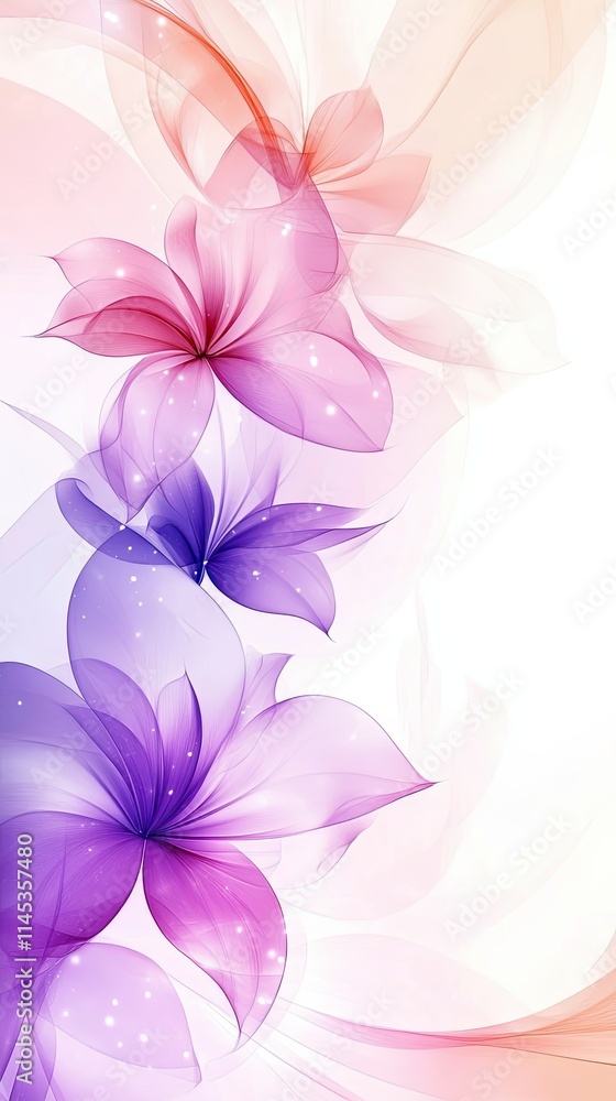 Fototapeta premium Abstract Floral Design with Pastel Hues and Delicate Petals