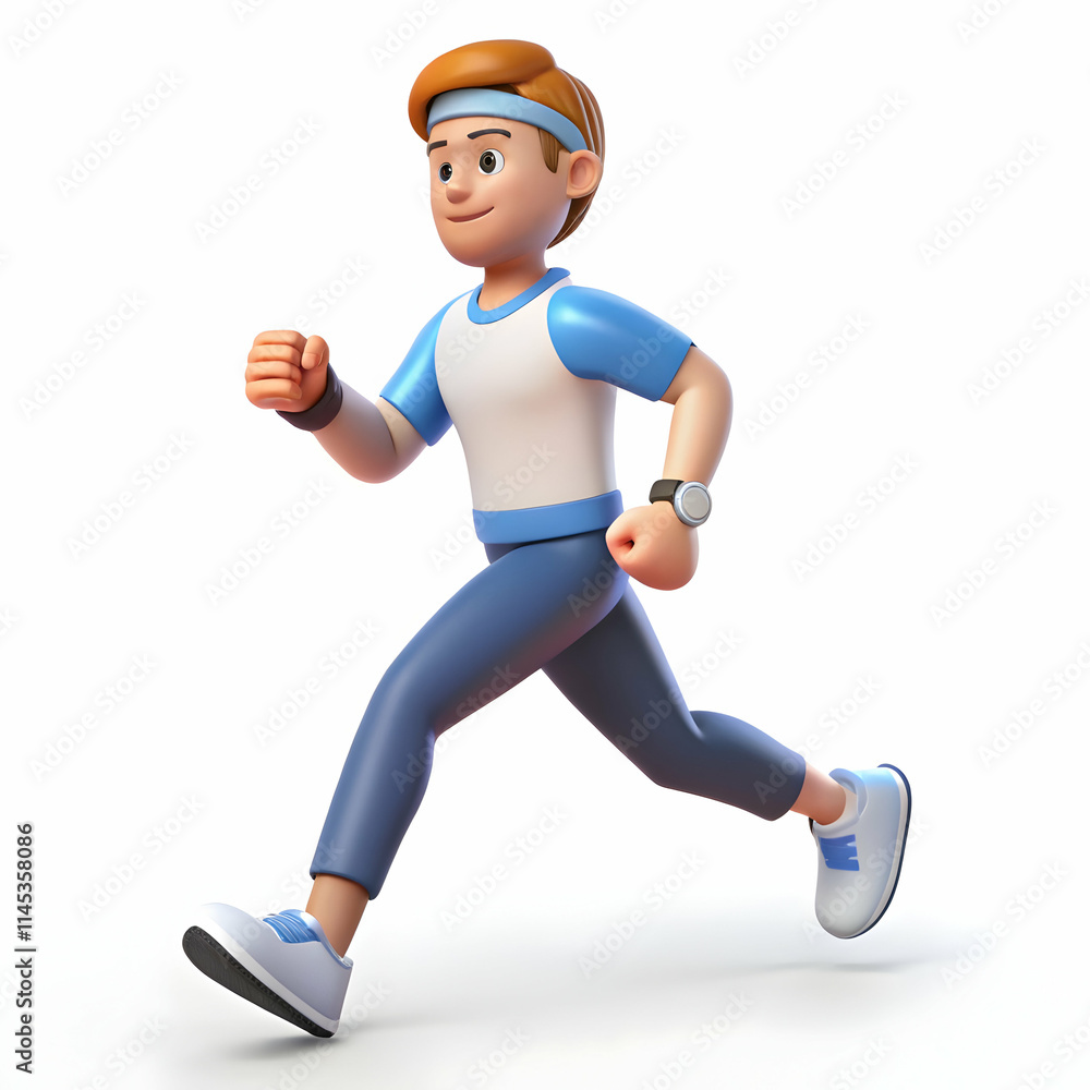 Jogger in City Park with Wearable Fitness Tracker and Ample Copy Space Jogger in City Park with Wearable Fitness Tracker and Ample Copy Space