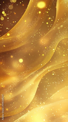 Golden Waves of Glittering Light and Shimmer