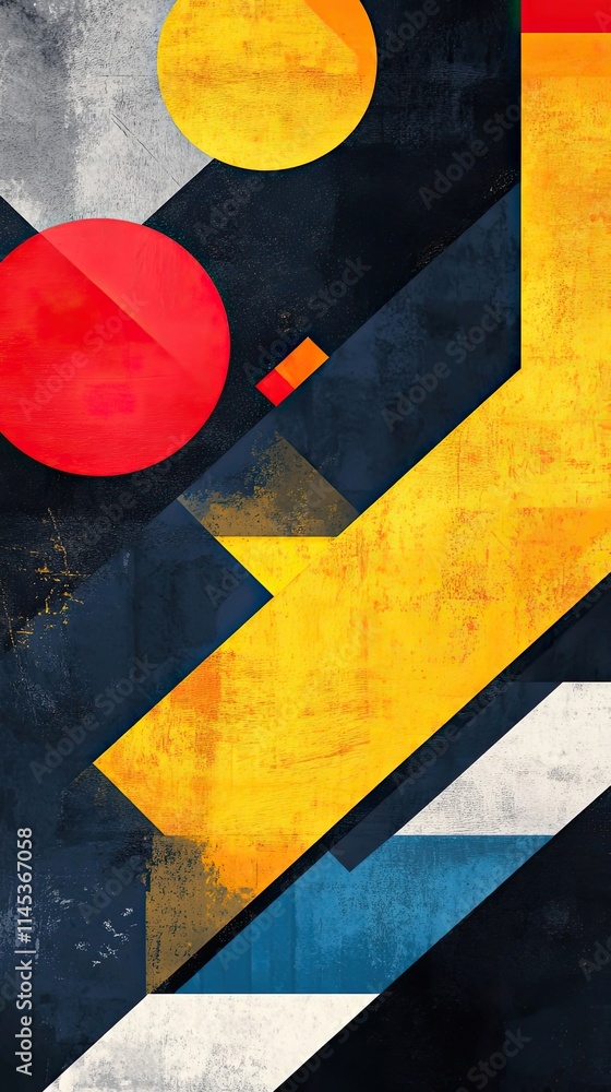 Abstract Geometric Composition With Vibrant Colors Abstract Geometric Composition With Vibrant Colors