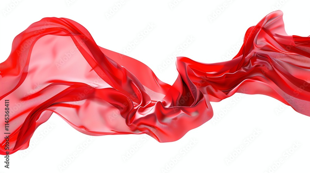 Red fabric flowing in the wind. Red fabric flowing in the wind.
