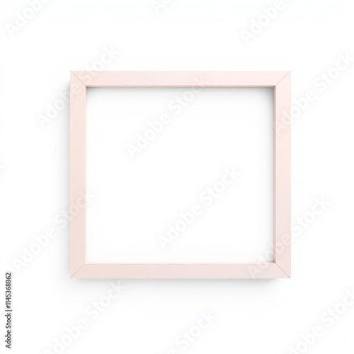 A modern square frame with soft pastel colors empty and isolated on a clean white background ideal for artistic photography frame isolated frame border design background isolated