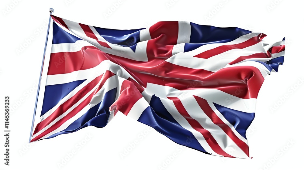 A waving flag of the United Kingdom. A waving flag of the United Kingdom.