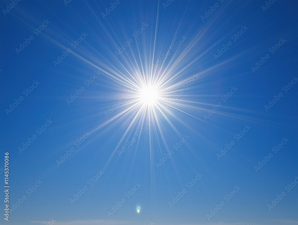 Radiant Midday Sun Shining in a Pure Blue Sky with Perfect Summer Clarity Radiant Midday Sun Shining in a Pure Blue Sky with Perfect Summer Clarity