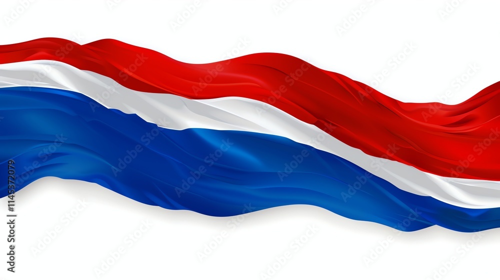 Fototapeta premium The flag of Luxembourg is waving in the wind.