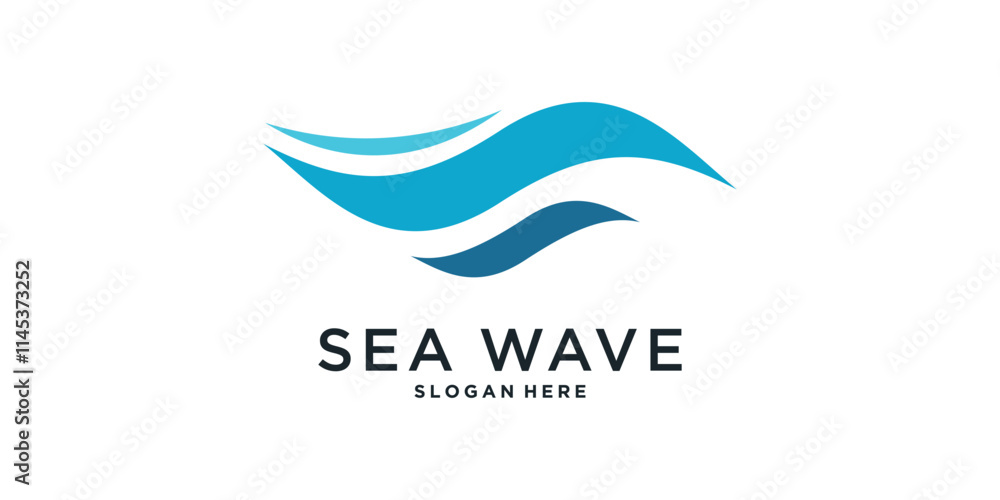 Abstract wave logo design template Abstract wave logo design template
