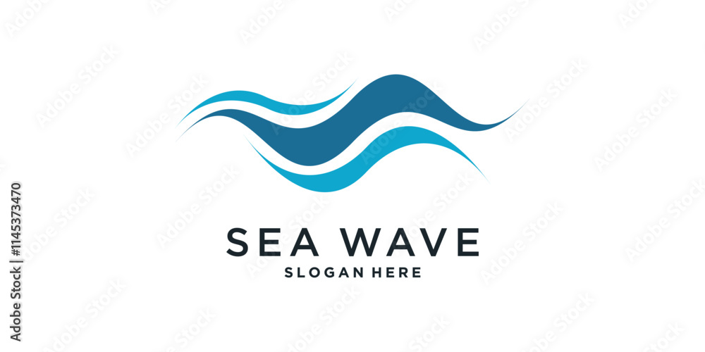 Abstract wave logo design template Abstract wave logo design template