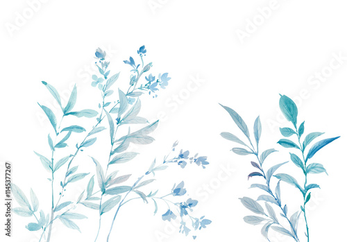 Flower element watercolor illustration. Manual synthesis. Pattern. Design of covers, fabrics, textiles, wrapping paper