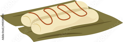 Filipino Food Illustration Set Suman