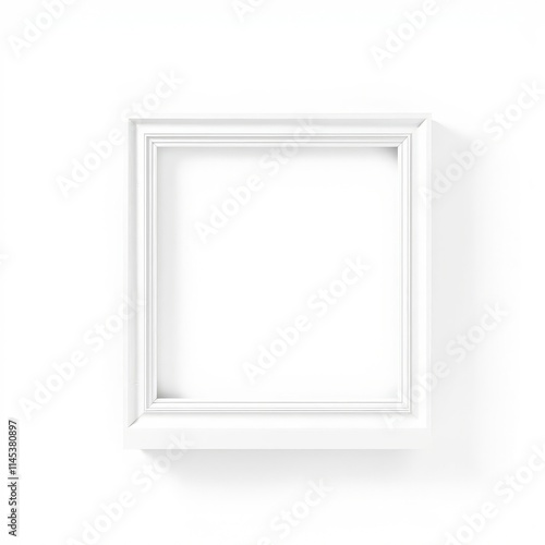 White picture frame frame isolated frame border design background isolated