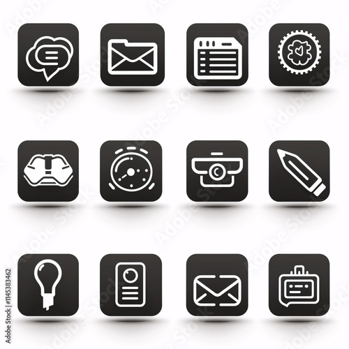 App Icons Communication Tools Productivity Set