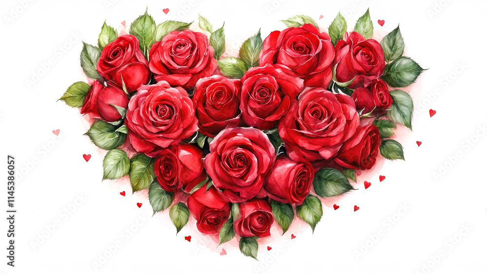 Heart shaped rose arrangement