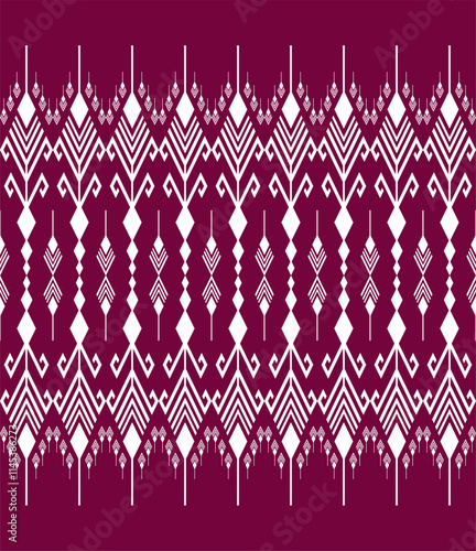 Geometric ethnic oriental seamless pattern traditional Design for background,carpet,wallpaper.clothing,wrapping,Batik fabric,Vector illustration.embroidery style - Sadu, sadou, sadow or sado