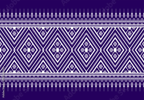 Geometric ethnic oriental seamless pattern traditional Design for background,carpet,wallpaper.clothing,wrapping,Batik fabric,Vector illustration.embroidery style - Sadu, sadou, sadow or sado