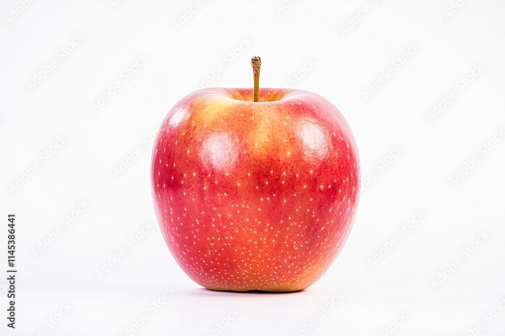 Freshly Picked and Perfectly Presented Red Apples on a Pure White Background Freshly Picked and Perfectly Presented Red Apples on a Pure White Background