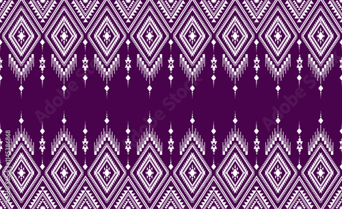Geometric ethnic oriental seamless pattern traditional Design for background,carpet,wallpaper.clothing,wrapping,Batik fabric,Vector illustration.embroidery style - Sadu, sadou, sadow or sado
