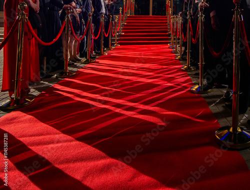 abstract background with celebrities on the red carpet