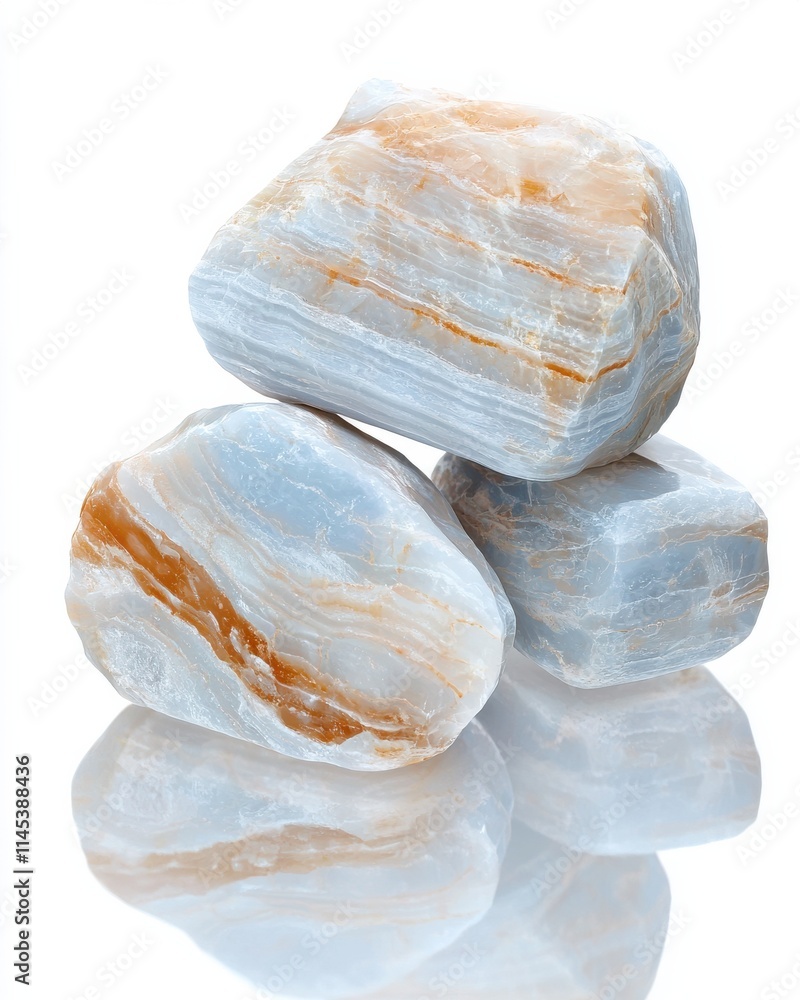 Blue calcite stone display studio environment textured surface natural beauty reflective viewpoint mineral concept Blue calcite stone display studio environment textured surface natural beauty reflective viewpoint mineral concept