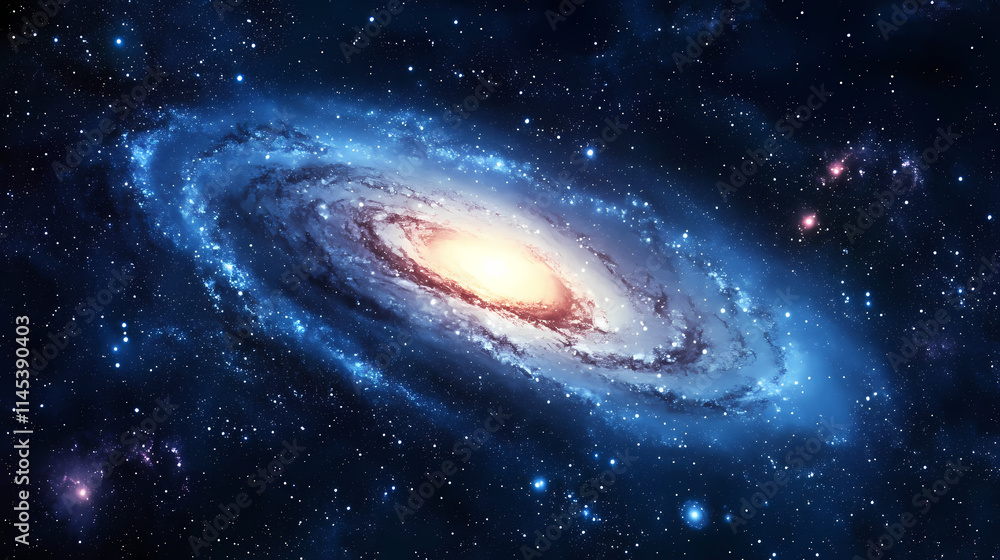 Naklejka premium Andromeda constellation. Constellation. Illustration