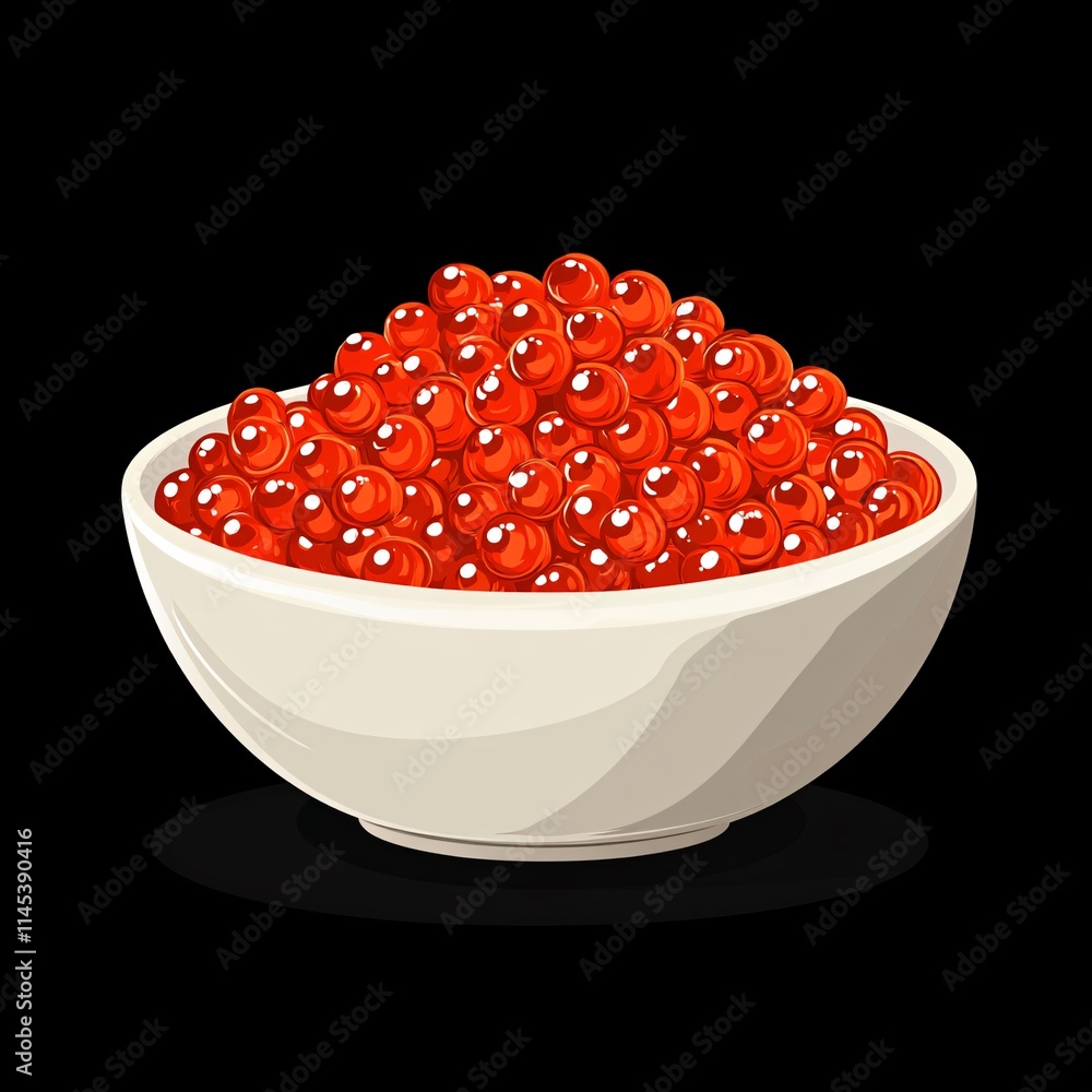 red caviar on a plate red caviar on a plate