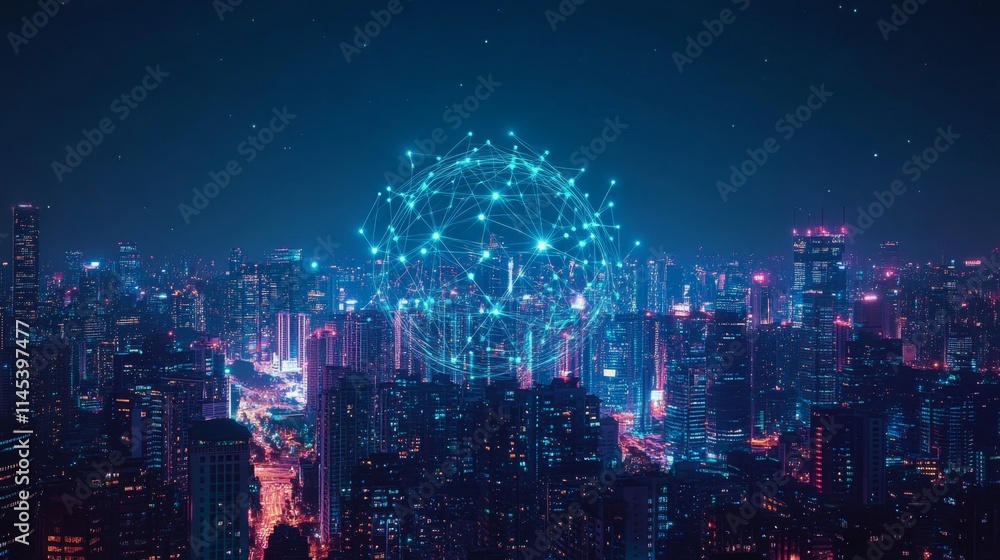 Telecommunication Tower or Mobile Phone Tower with 5G Antenna in Urban Cityscape Telecommunication Tower or Mobile Phone Tower with 5G Antenna in Urban Cityscape