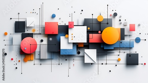Geometric LinkedIn banner template with clean typography and sleek shapes isolated on a transparent background for personal branding