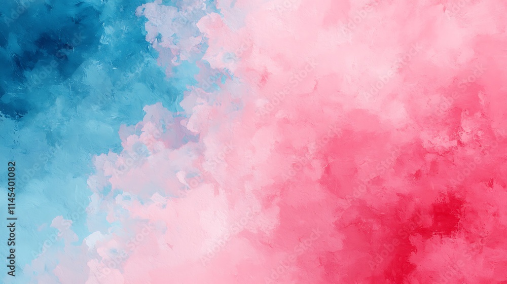 Abstract Watercolor Blend of Blue and Pink Hues Abstract Watercolor Blend of Blue and Pink Hues