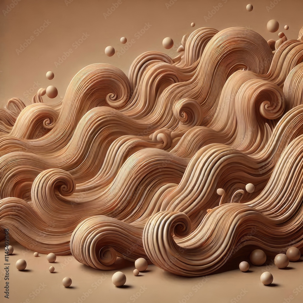 Mocha Mousse wave texture in Generative AI. Mocha Mousse wave texture in Generative AI.
