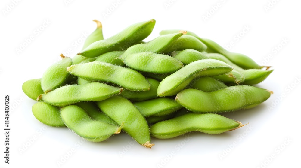 A Heap of Fresh Green Edamame Soybeans A Heap of Fresh Green Edamame Soybeans