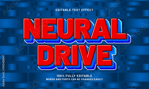 neural drive editable text effects with a tech and kids theme photo