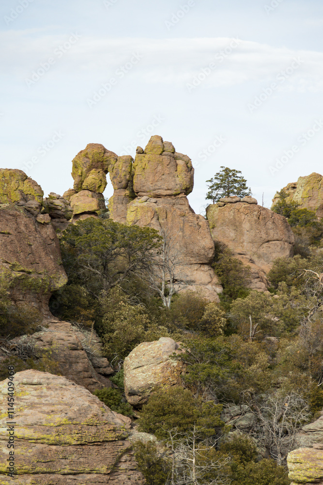 Balanced rocks formations at Chiricahua National Monument, Arizona Balanced rocks formations at Chiricahua National Monument, Arizona