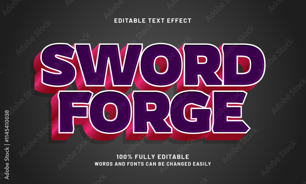 sword force editable text effect with a knight and hero theme sword force editable text effect with a knight and hero theme