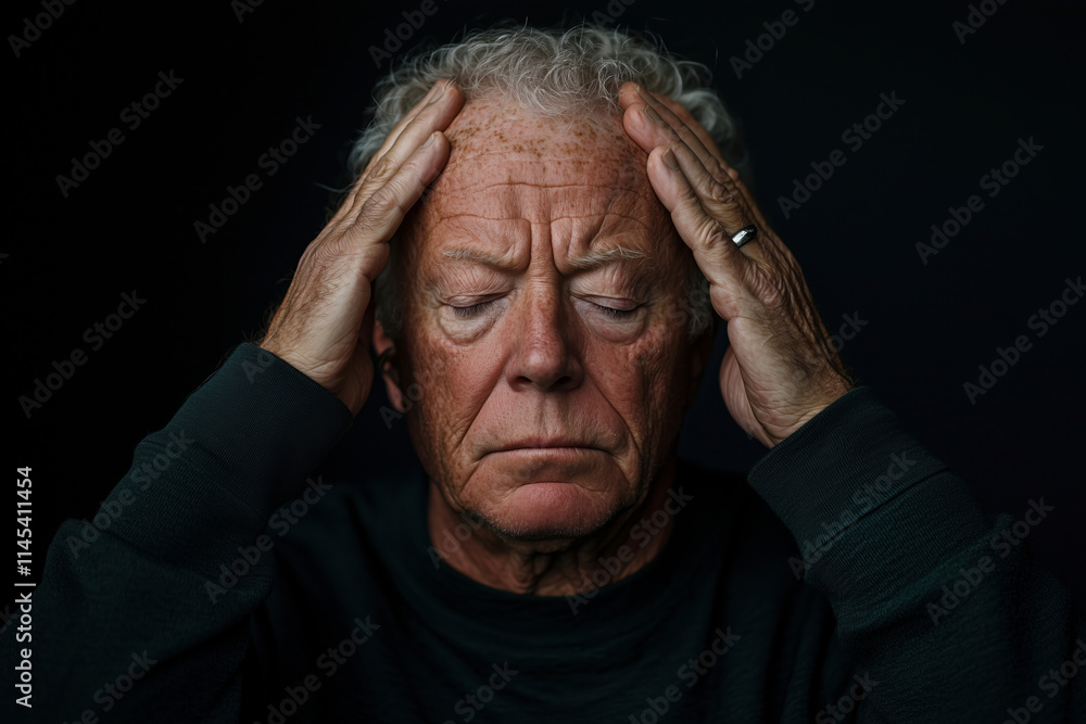 Close-up Portrait of a Contemplative Senior Man: A Study of Emotion, Age, and the Human Experience Close-up Portrait of a Contemplative Senior Man: A Study of Emotion, Age, and the Human Experience