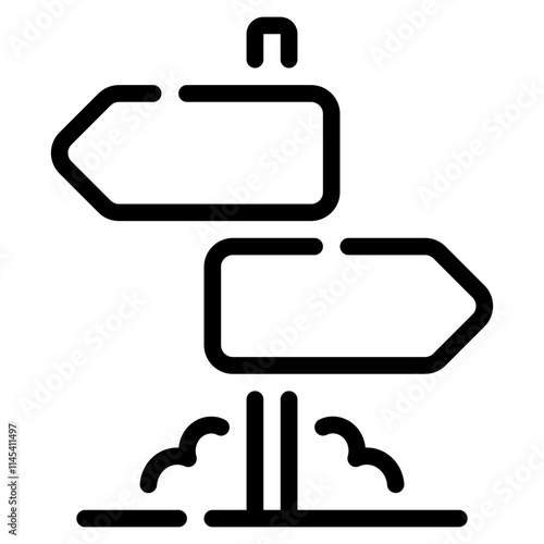 Vector Signpost Icon for Direction
