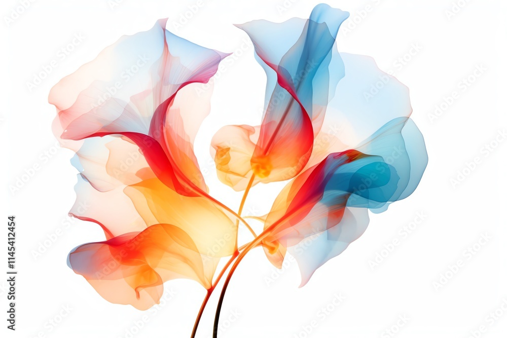 Obraz premium Abstract colorful flower illustration.