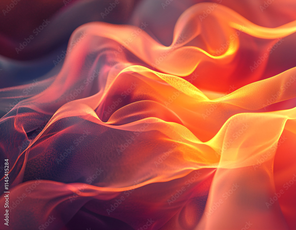 Obraz premium Fiery Abstract Waves