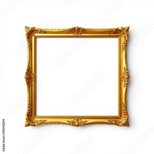 Golden frame isolated on white backgroundantique golden frame isolatedgold frame isolated frame isolated frame border design background isolated photo