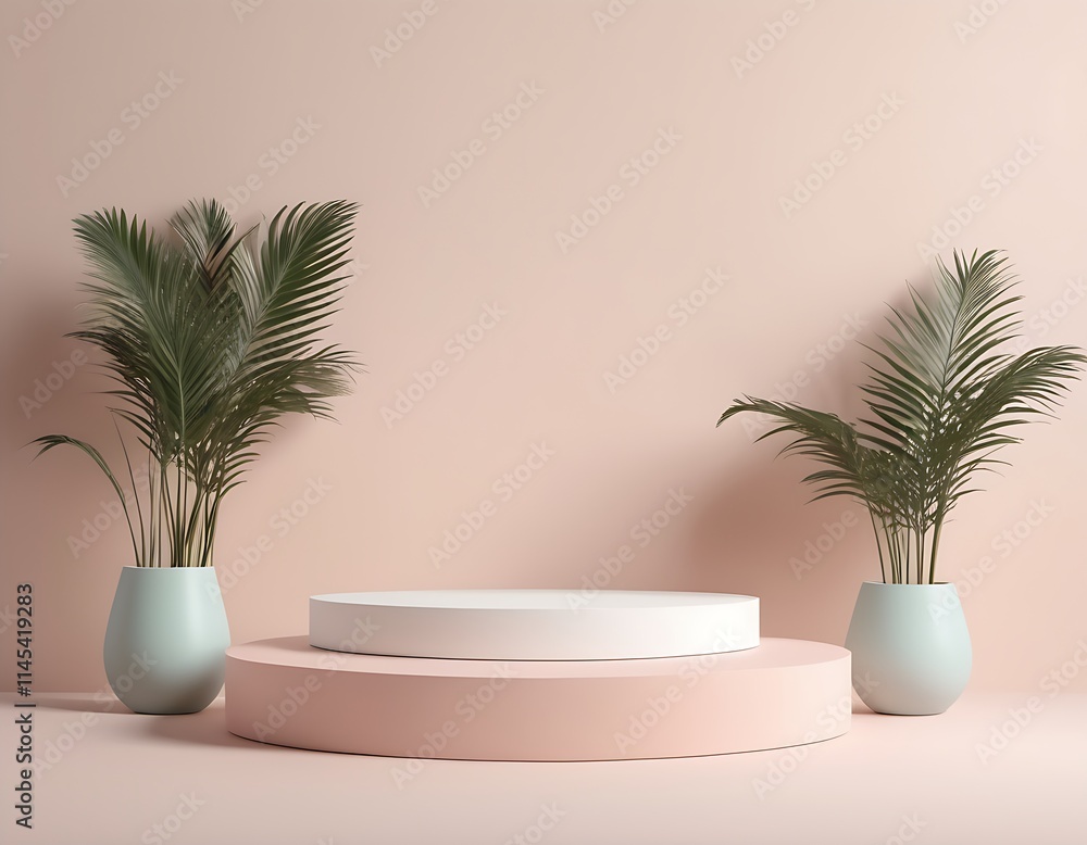 Nature podium, product presentation, mock up and show cosmetic product , podium stage pedestal and platform Nature podium, product presentation, mock up and show cosmetic product , podium stage pedestal and platform