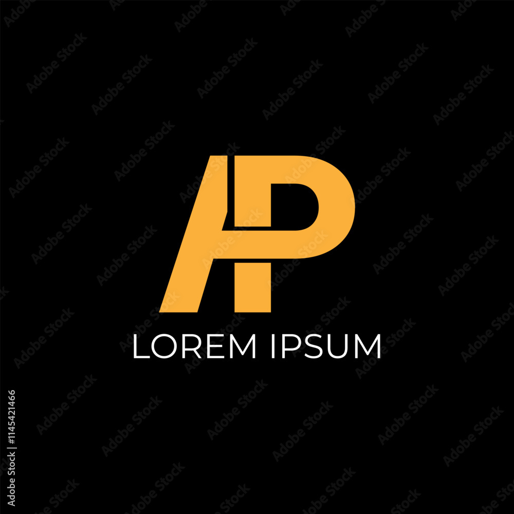 Fototapeta premium Modern AP Monogram Logo Design