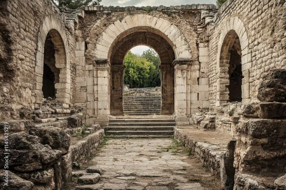 Exploring the ancient ruins of a roman amphitheater historical site outdoor stone structures captivating view culture and heritage of the past Exploring the ancient ruins of a roman amphitheater historical site outdoor stone structures captivating view culture and heritage of the past