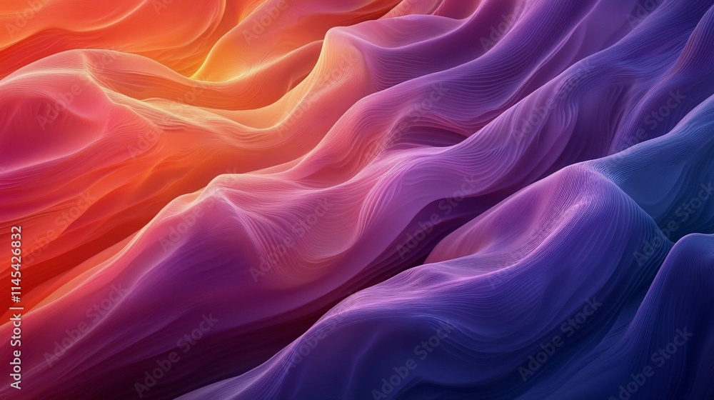 Fototapeta premium Abstract colorful wavy background.