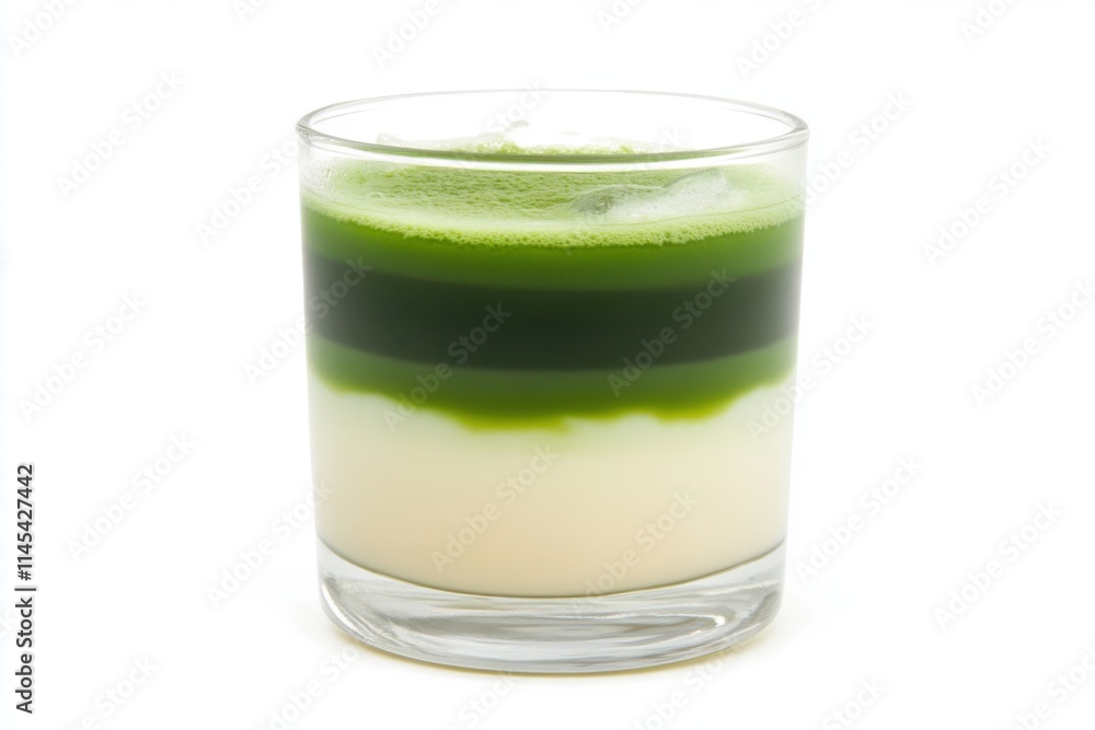 Refreshing Layered Matcha Latte A Vibrant Green Delight in a Glass Refreshing Layered Matcha Latte A Vibrant Green Delight in a Glass