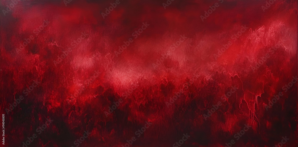Fototapeta premium A vibrant abstract artwork featuring deep red hues and textured blending.
