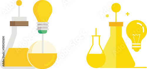 High-Resolution Laboratory Equipment Vector Icon Set Designed for Scientific Graphics