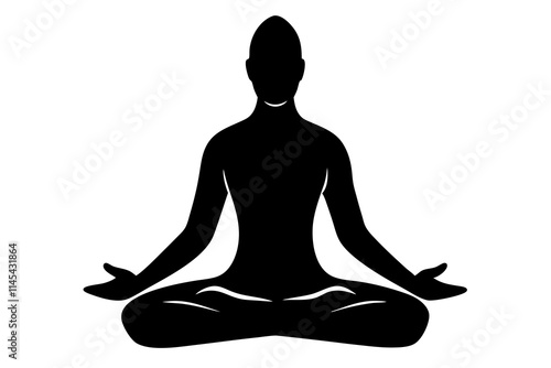 yoga silhouette vector