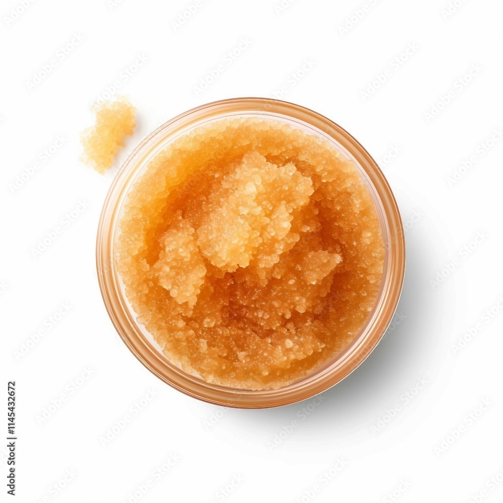 Body Scrub, Isolated on white background, flat lay Body Scrub, Isolated on white background, flat lay
