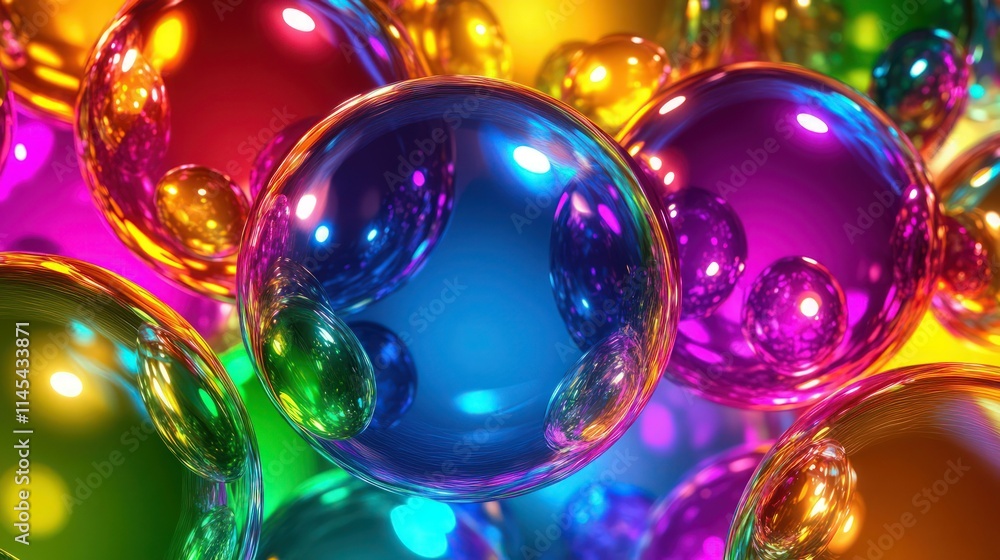Vibrant Multicolored Spheres HighResolution Stock Image with Glossy Surfaces and Swirling Colors Vibrant Multicolored Spheres HighResolution Stock Image with Glossy Surfaces and Swirling Colors