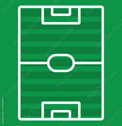 Soccer court and strategy board illustration. Football pitch icon linear. Vector illustration.