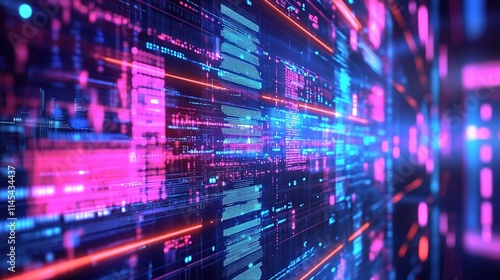 Wallpaper Mural Vibrant Digital Background for Health Records and Data Management Torontodigital.ca