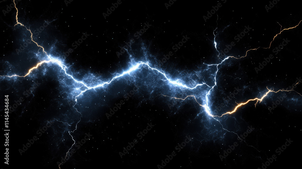 Fierce lightning in the sky at night Fierce lightning in the sky at night